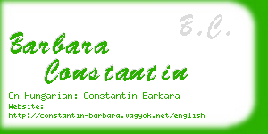 barbara constantin business card